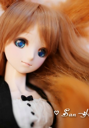 狐耳（長）+尻尾1/3用（黄色）（SD13 Girl）｜DOLK（ドルク）