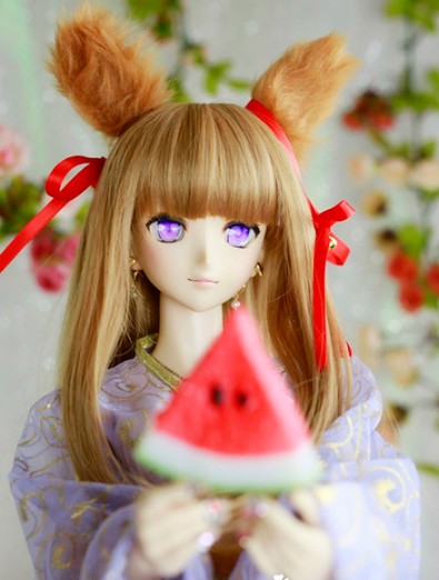 狐耳（長）+尻尾1/3用（黄色）（SD13 Girl）｜DOLK（ドルク）