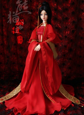 Han-fu(踊り子set) Red 40cm(MSD,MDD)｜DOLK（ドルク）