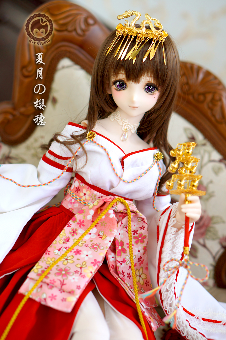 アレンジ巫女服（夏の桜） 60cm【鈴なし】｜DOLK（ドルク）