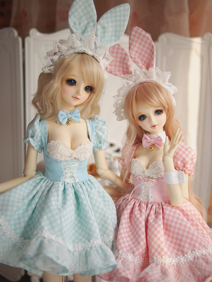 白ウサギのティーパーティドレス(Pink) 60cm(Girl)（SD13 Girl）｜DOLK