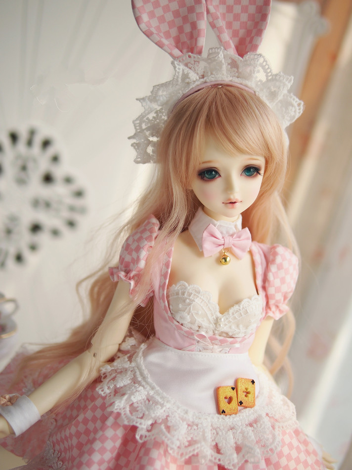 白ウサギのティーパーティドレス(Pink) 60cm(Girl)｜DOLK（ドルク）