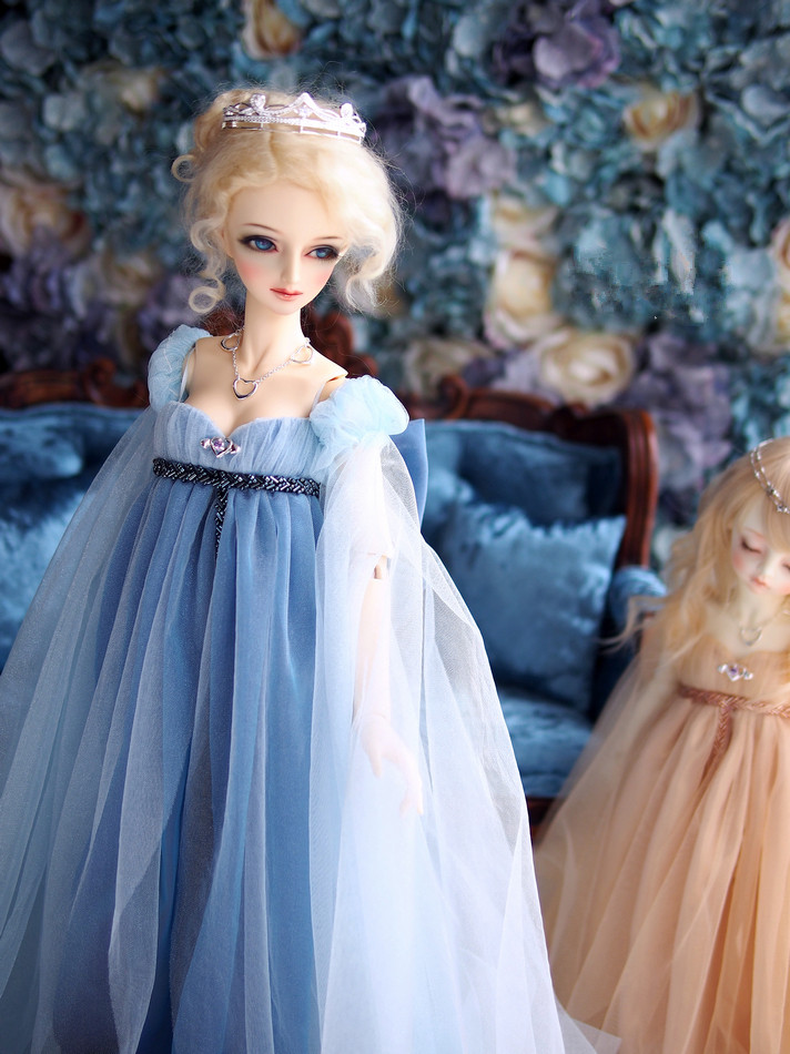 仲夏夜想ハイウエストドレス(王冠付/Blue) 60cm(Girl)（SD13 Girl