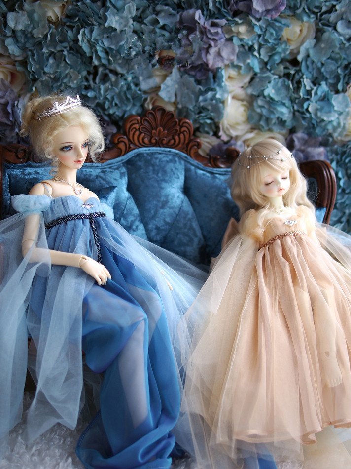 仲夏夜想ハイウエストドレス(王冠付/Blue) 60cm(Girl)（SD13 Girl