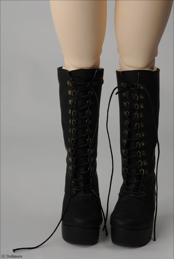 Dollmore BJD Lusion Doll＆Trinity Doll Shoes Chouette Long Boots Black 