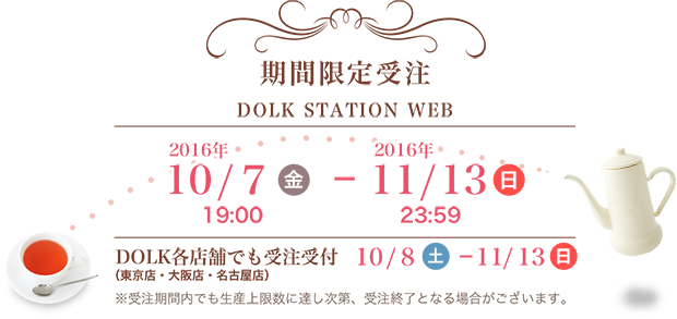 期間限定受注　DOLK STATION WEB