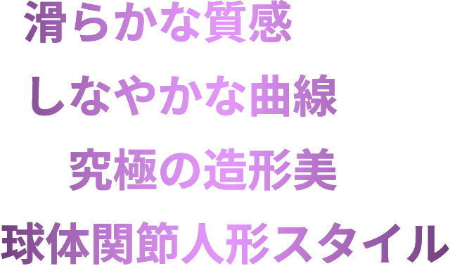 滑らかな質感 しなやかな曲線 究極の造形美 球体関節人形スタイル
