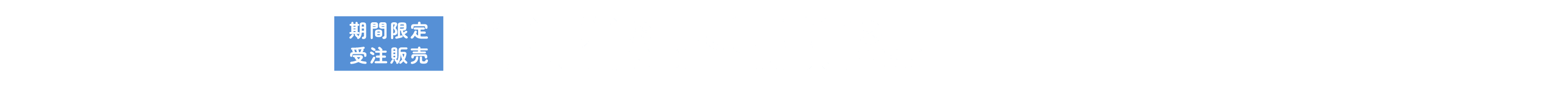 期間限定受注販売 2026.3.27 19:00~4.30 23:59