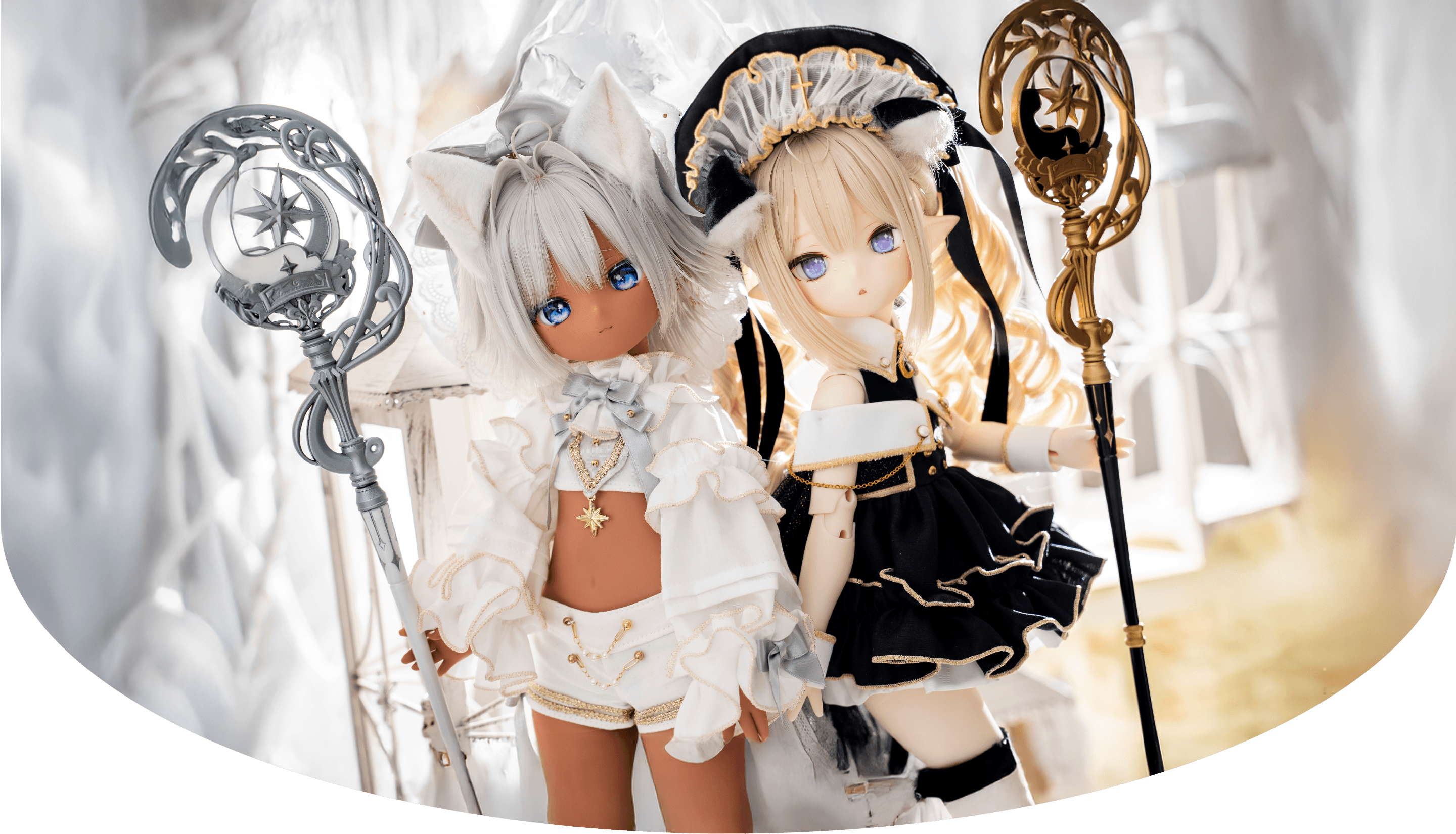 月の光に導かれた、双子の猫魔導士。