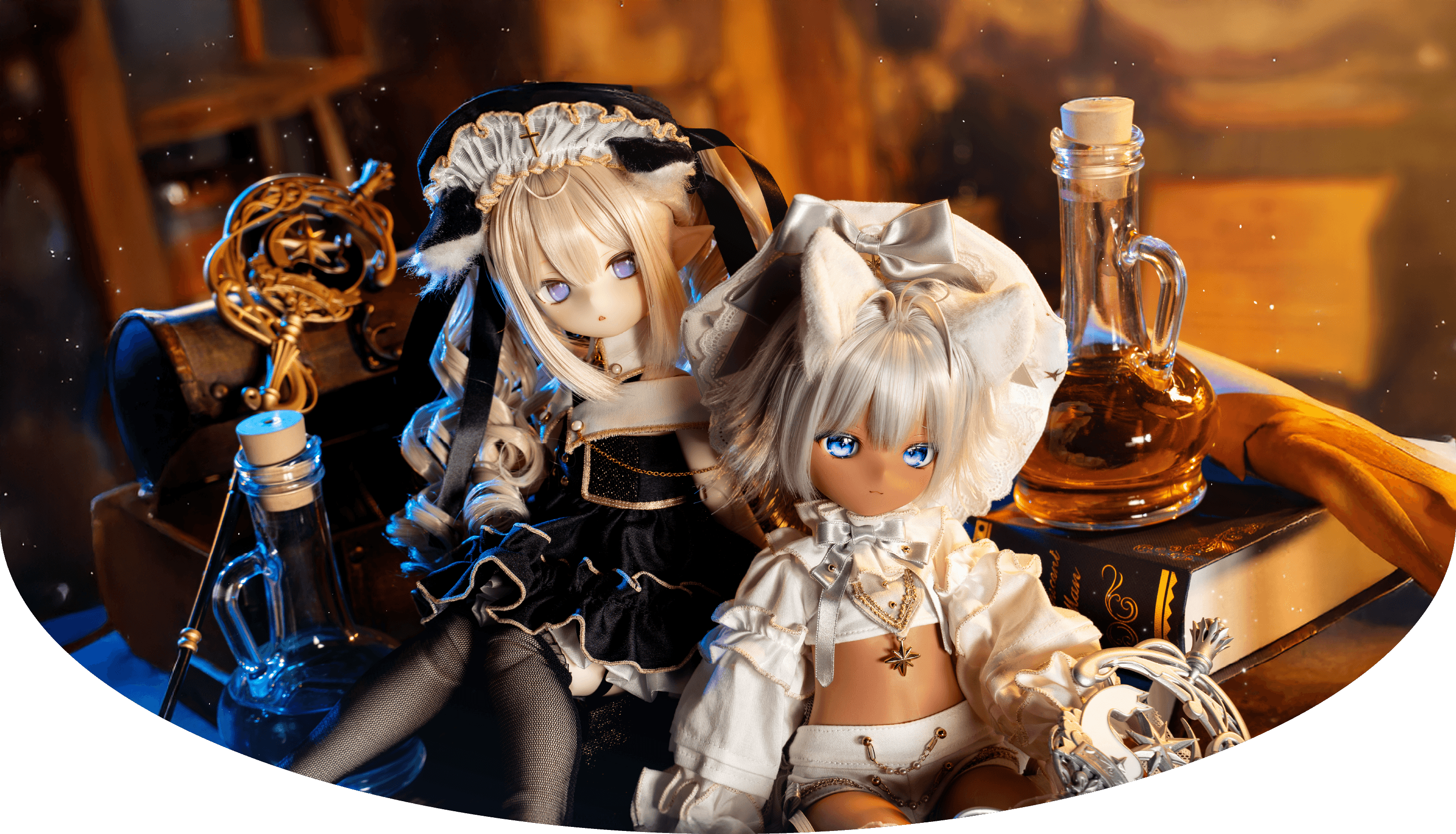 月の光に導かれた、双子の猫魔導士。