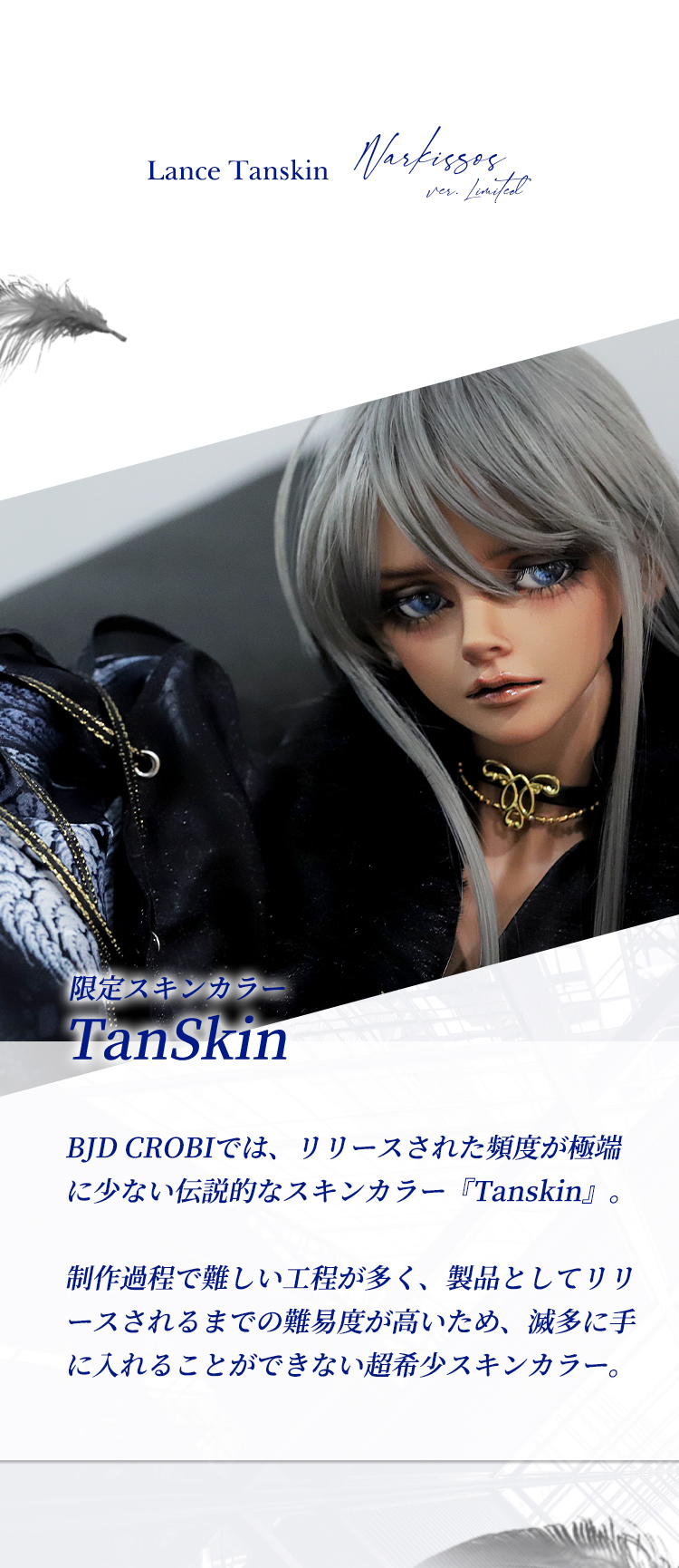 残りわずか 【DOLK×BJD BJD Lance CROBI Lance 買い誠実 Tanskin ver